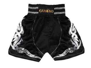 Boxing Shorts, Boxing Trunks : KNBSH-202-Black